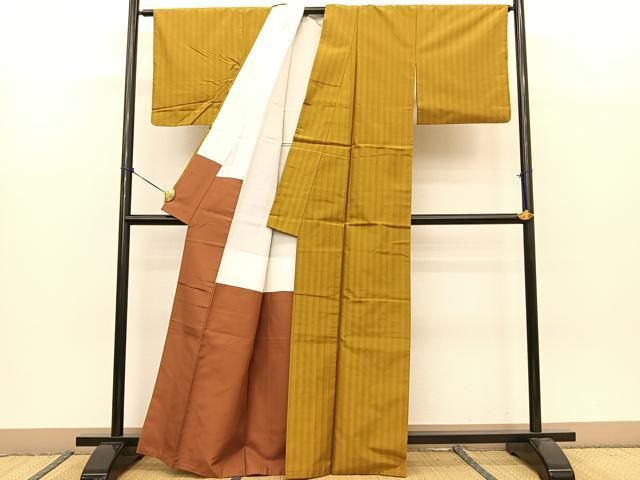 平和屋着物○本場黄八丈 平織 紬 縞 正絹 逸品 BAAT0842yc - メルカリ 