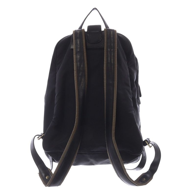 フェリージ ナイロン レザー リュックサック デイパック 黒 17/51  