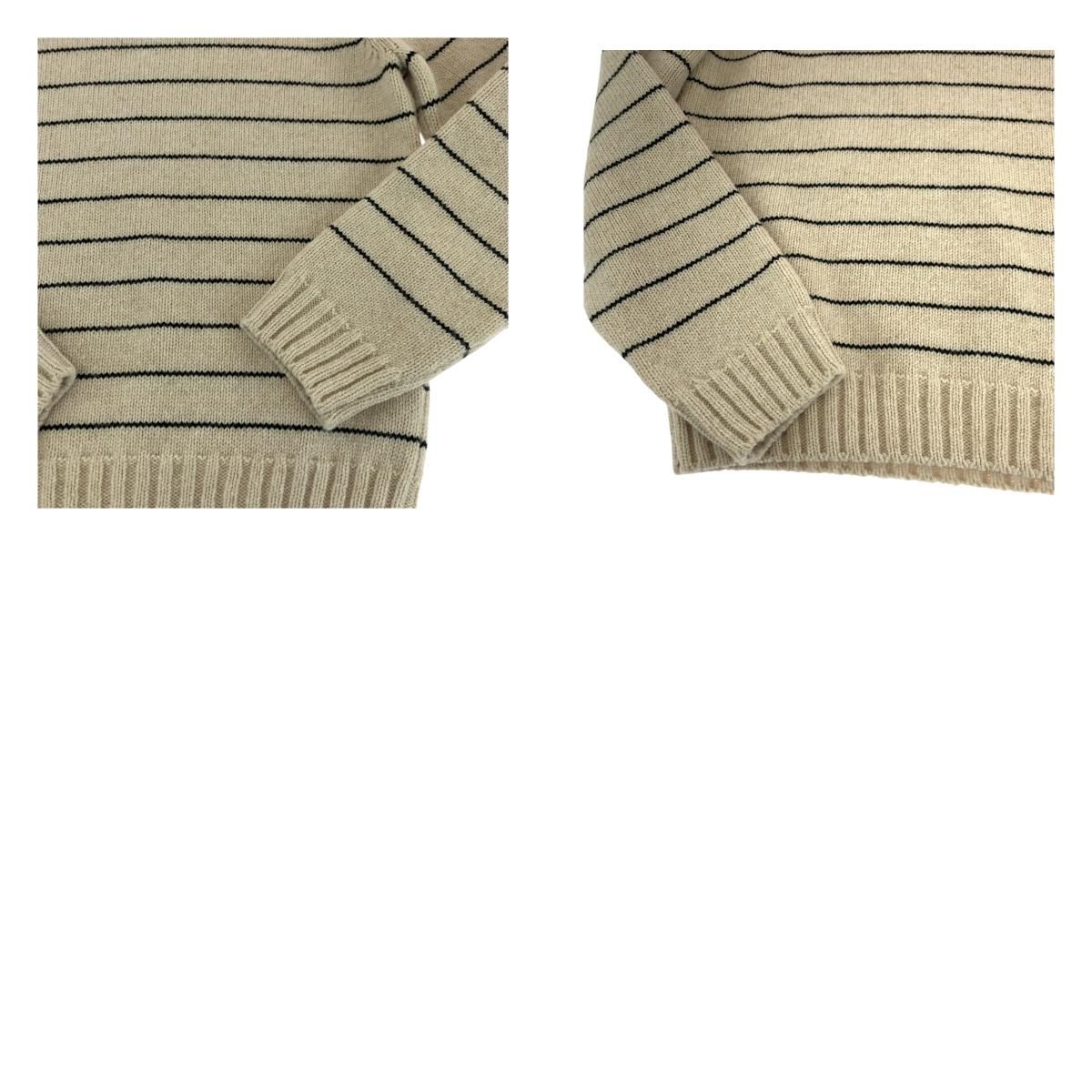 【CELINE】トリオンフ刺繍クルーネックセーター 超美品 CELINE セリーヌ トリオンフ 刺繍ボーダーニット サイズL