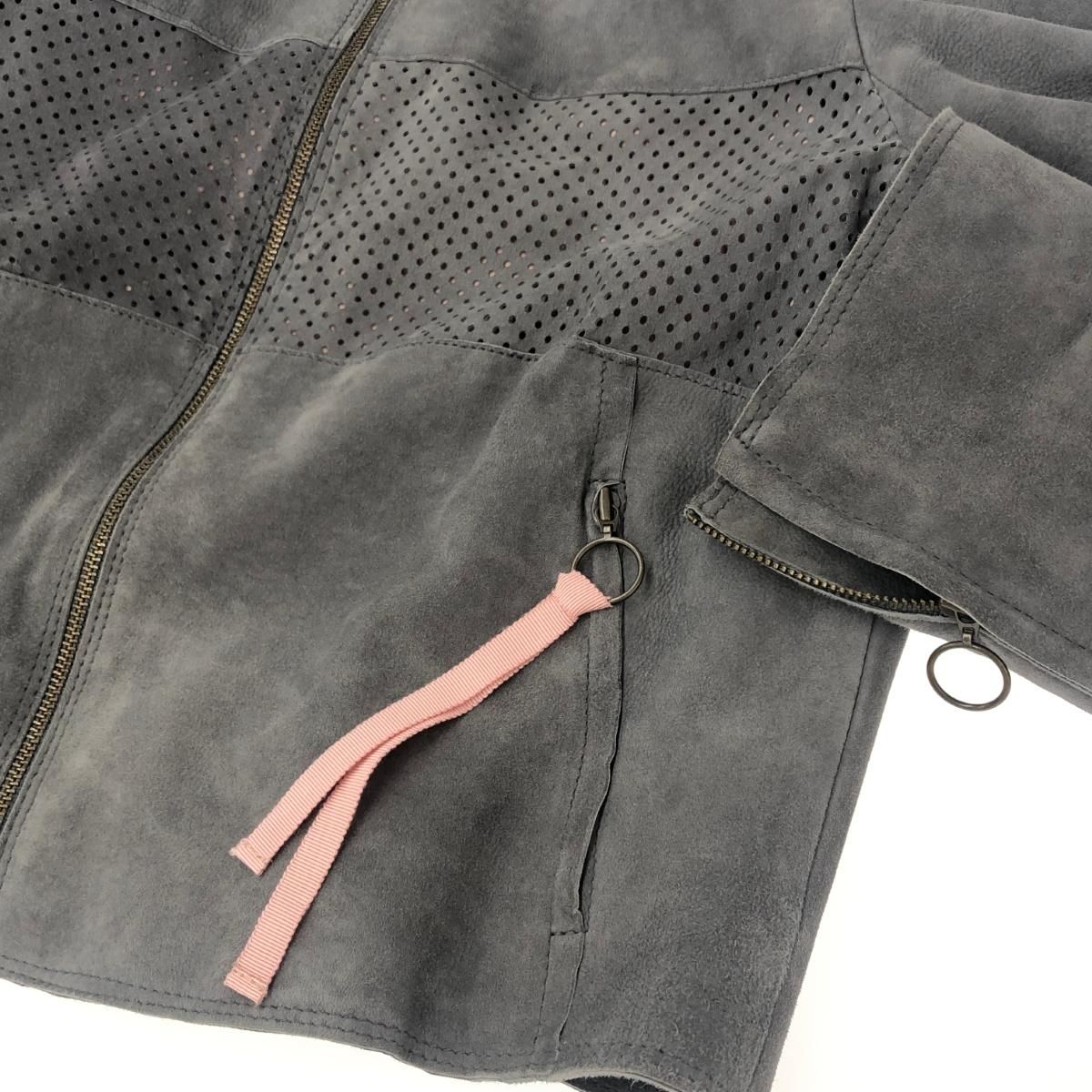 良好 LANVIN COLLECTION ランバンコレクション ノーカラーレザー 