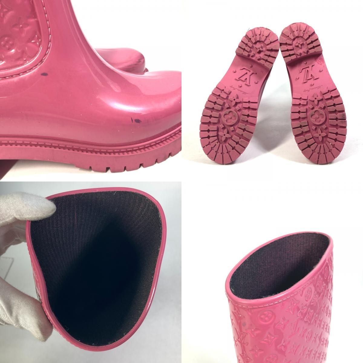 美品❣️雨靴、4、5回着用　ルイ・ヴィトン LOUIS VUITTON - ルイヴィトン モノグラム テニス LVスケート