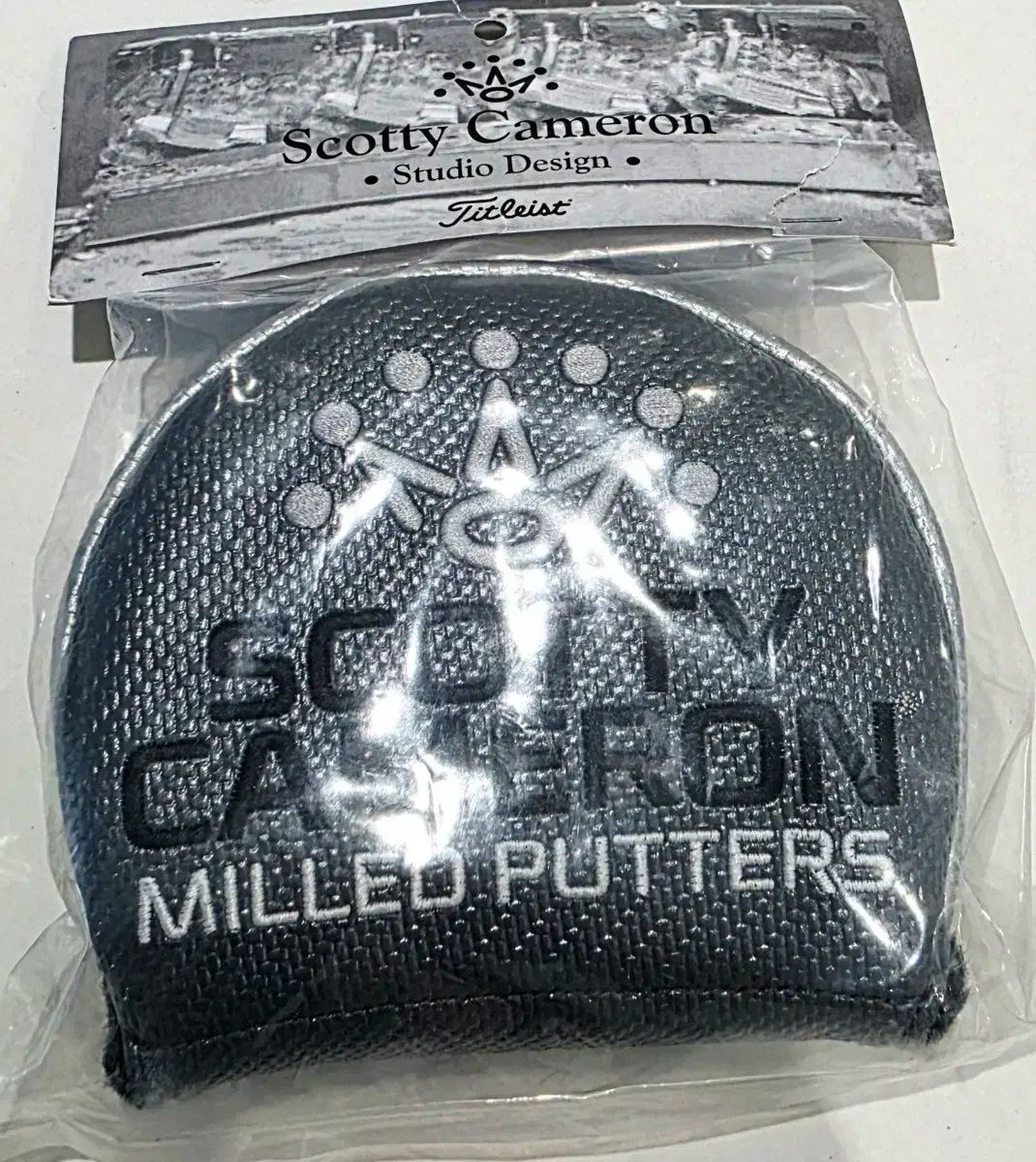 Scotty Cameron スコッティ キャメロン グレー ＆ ホワイト ツアー ラウンド マレットゴルフ ヘッドカバー