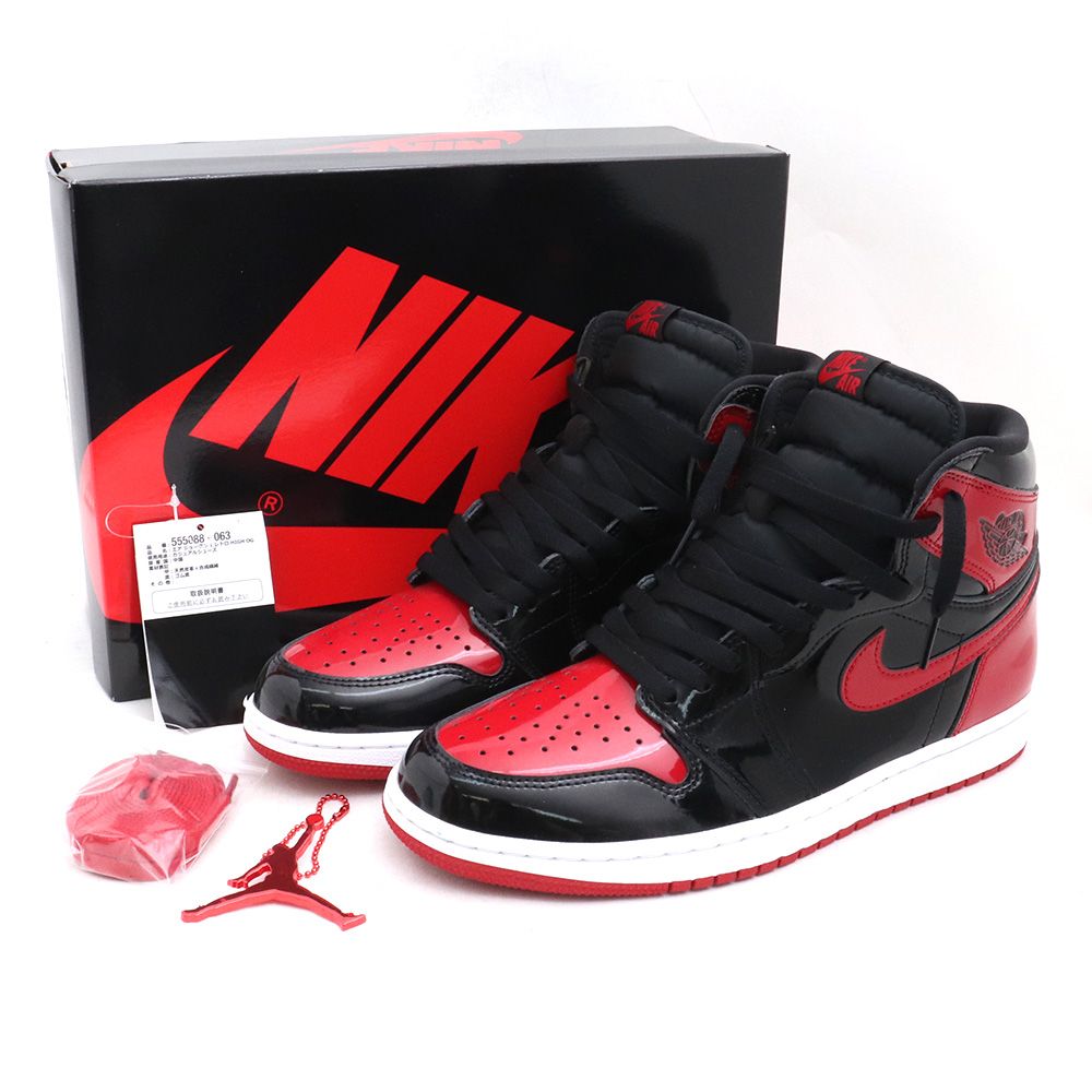 aj1 patent bred 27.5cm - 靴/シューズ