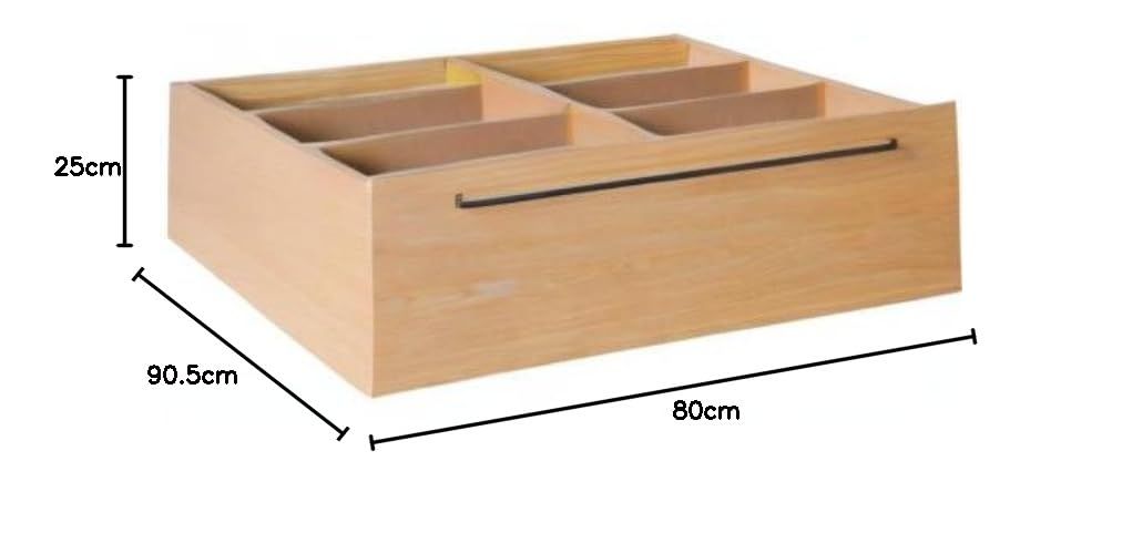 無印 ベッドフレーム下収納 大 オーク材 高さ25cmタイプ 幅80×奥行90.5×高さ25cm 02550929