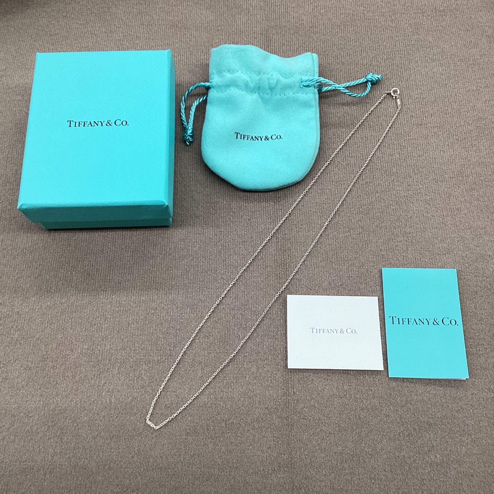 TIFFANY&CO. シルバーチェーン 51cm 極美品✨販売証明書付
