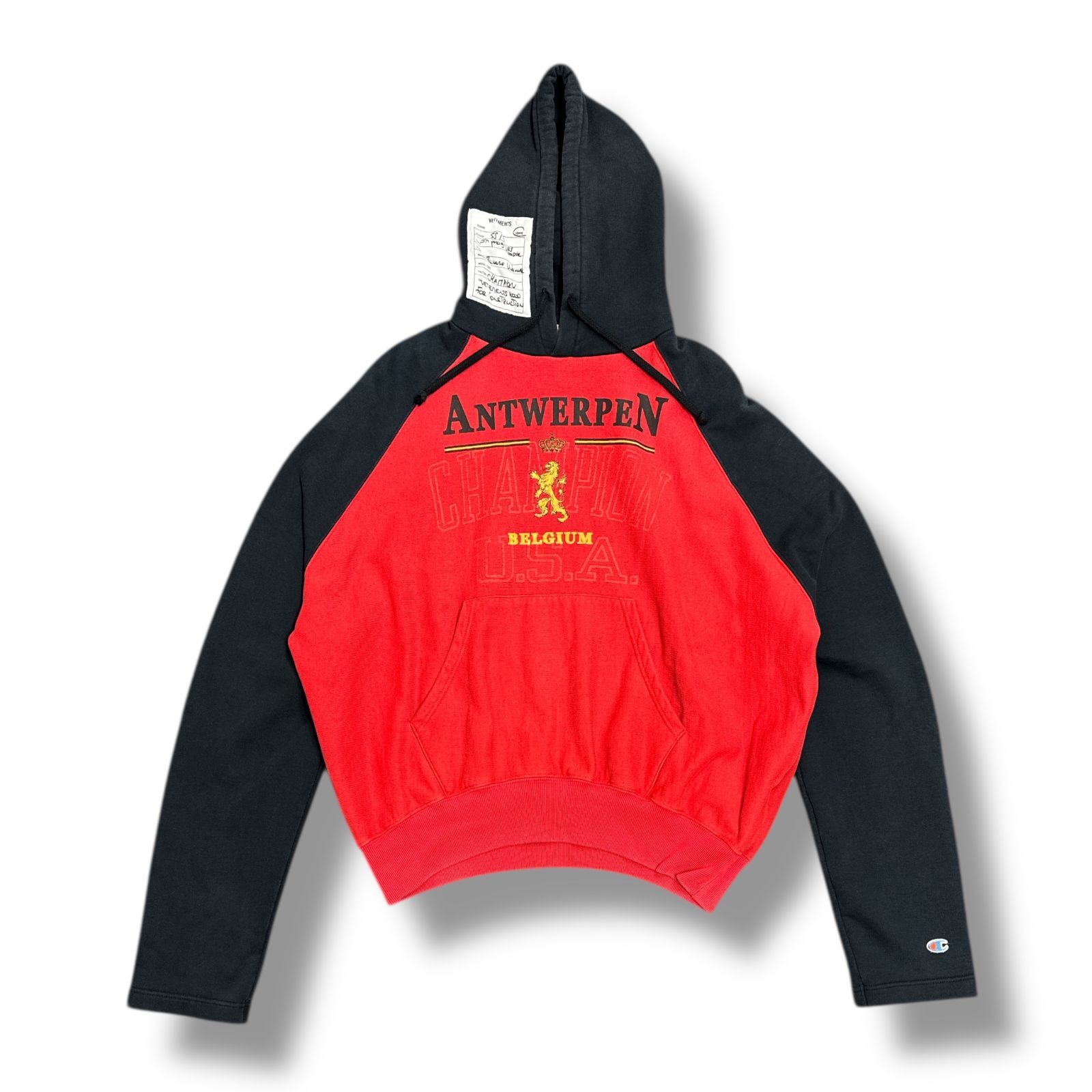 VETEMENTS × Champion 17SS ANTWERPEN PRINT HOODIE アント