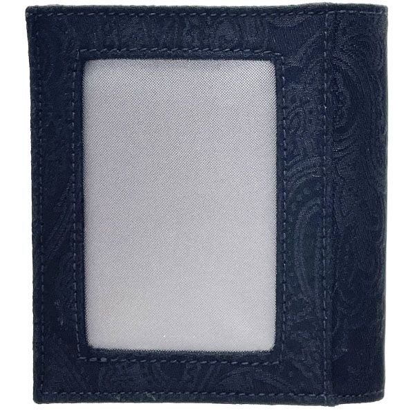 エトロ 財布 ペイズリー 二つ折り財布 ナイロン ブラック 黒 ETRO ロゴプレート パスポケット付き コンパクト財布 ミニ財布 ミニウォレット ウォレット サイフ き