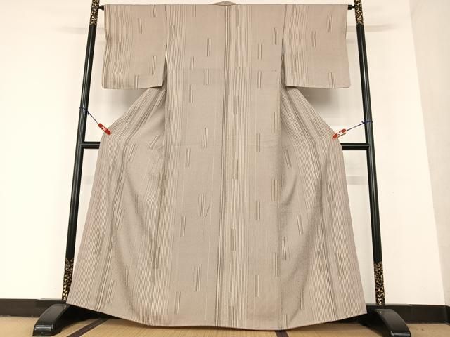 平和屋着物●上質な小紋　縞　正絹　逸品　未使用　AAAU8186zg 平和屋着物○上質な小紋 縞 正絹 逸品 未使用 AAAU8186zg