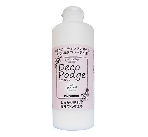 【新品・3営業日で発送】Deco Podge デコポッジ 接着とコーティングのできる進化したデコパージュ液 オールパーパス Lサイズ 300ml DEP-03L
