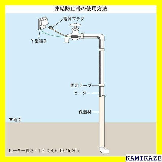 ☆便利_Z015 カクダイ 自己温度制御凍結防止帯 長さ6m 698-01-06 1021