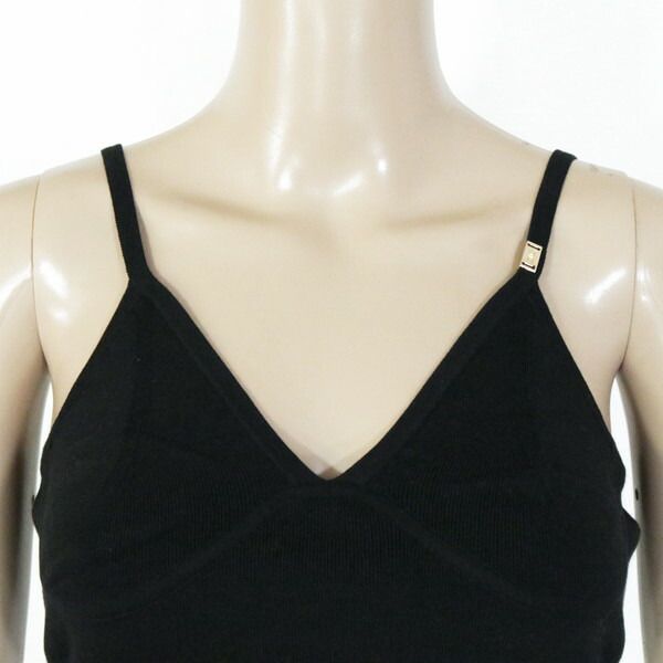 80%OFF エリザベッタフランキ ELISABETTA FRANCHI トップス 40 EKN728 Sサイズ ブラック レディース ウエスト見せトップス ニット キャミソール NICORILABO_COM