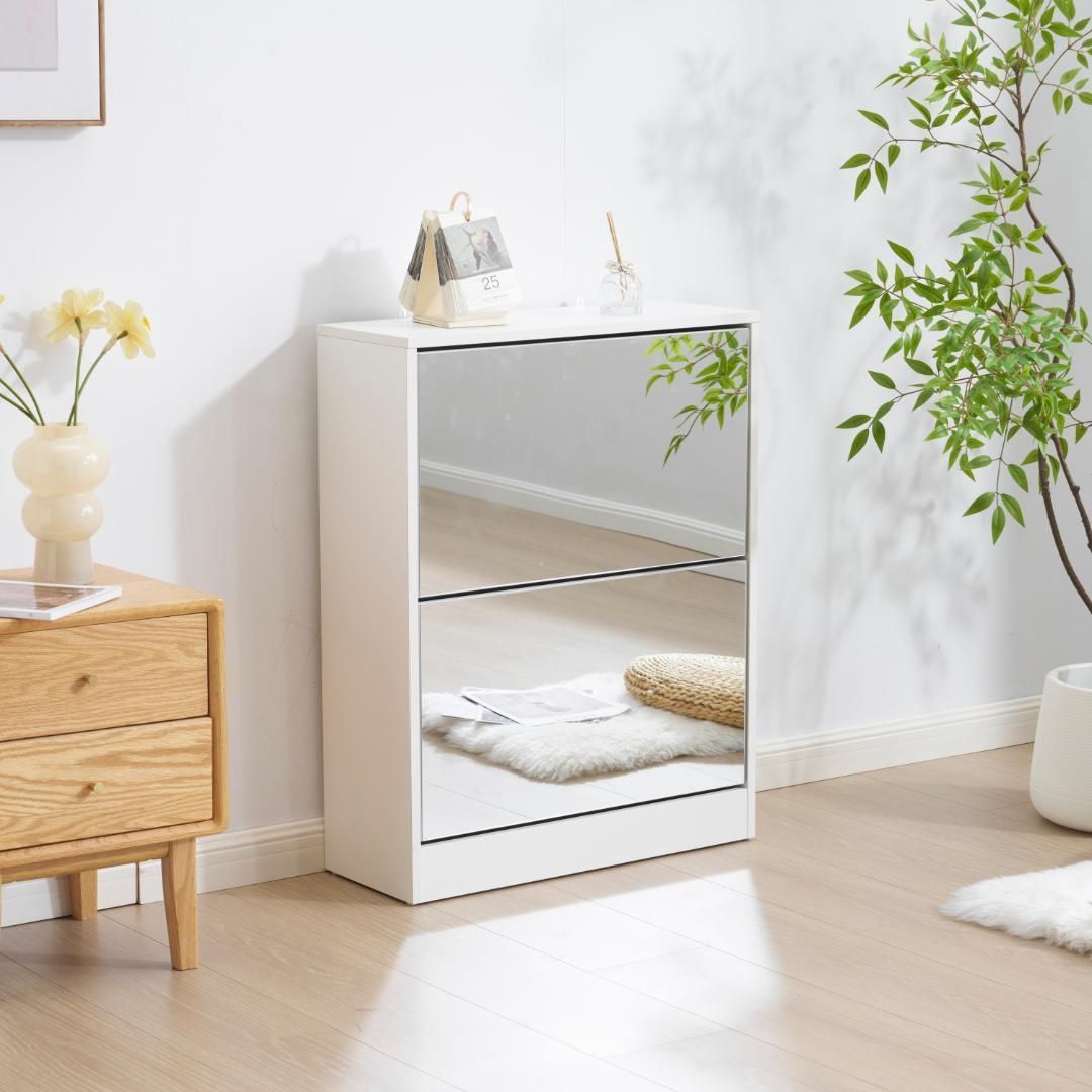 平和工業 たっぷり収納シューズラック 10段 ホワイト 253408 1台 組立式