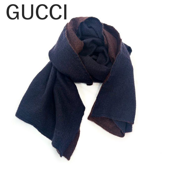 グッチ GUCCI マフラー ストール シルク カシミヤ ダブルフェイス 