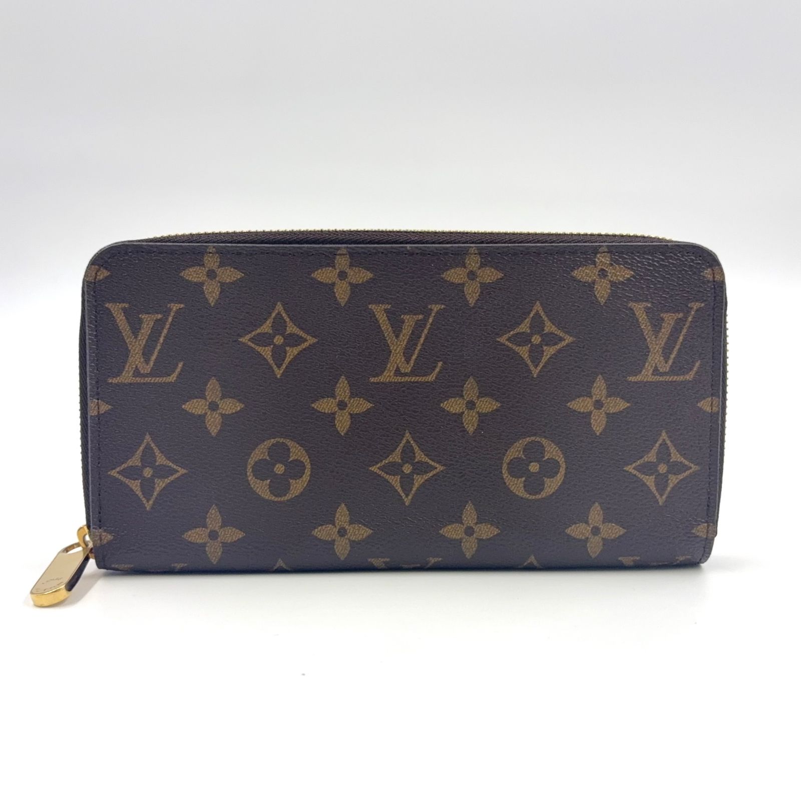 LOUIS VUITTON ジッピーウォレット モノグラム モノグラム フューシャ PVC ピンクパープル×ブラウン ラウンドファスナー長財布 ゴールド M41895