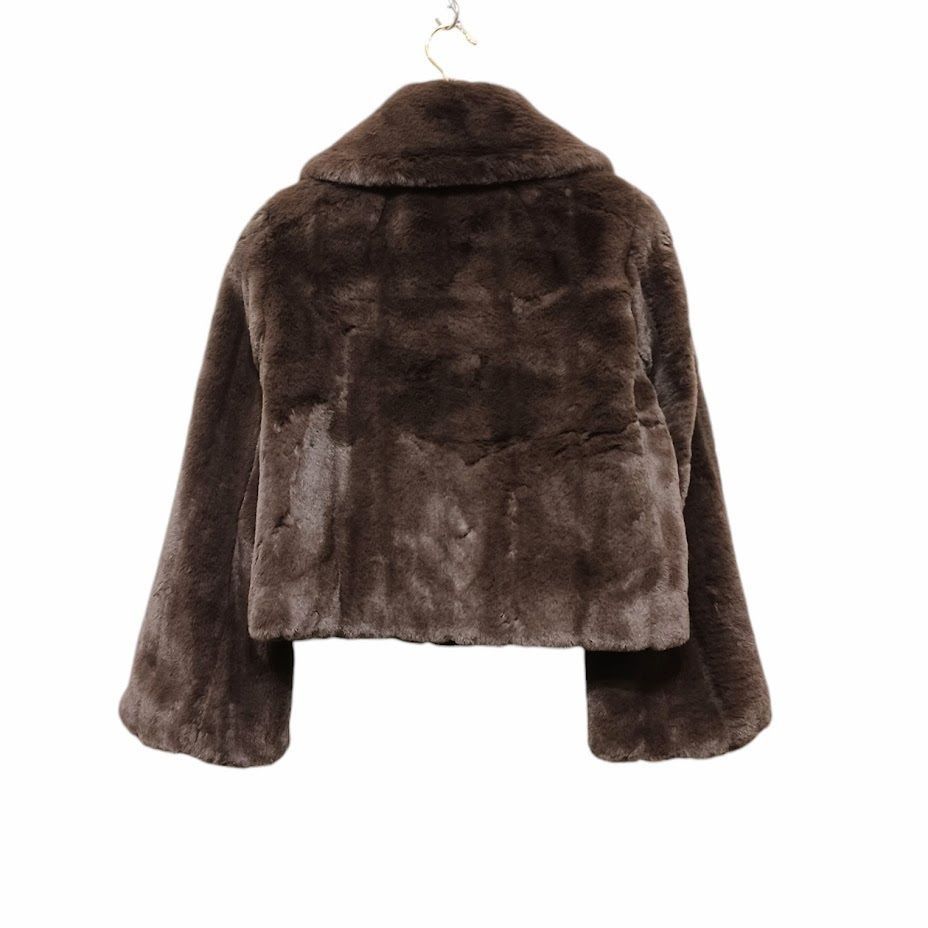 未使用品 Her lip to ハーリップトゥ 小嶋陽菜 1234307051 Winter Love Faux Fur Coat フェイク  ファーコート rich brown サイズS - メルカリ