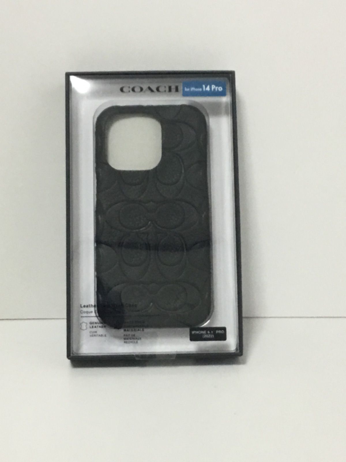 COACH 本革 iPhone 14ケース　ブラック新品未開封 新品⭐︎コーチ Coach iPhone14 本革ブラック ケース 滑りにくい