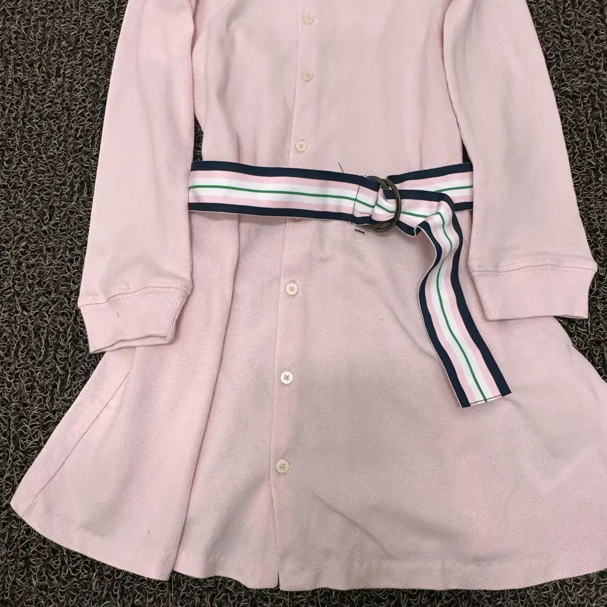 ポロ ラルフローレン 新モデル ベルト ONE PIECE 120サイズ QR Oxford(オックスフォード) 長袖 ピンク