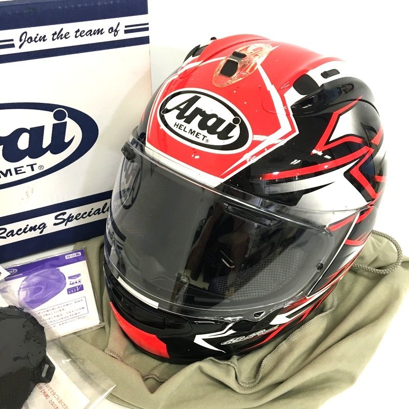 Arai RX-7X GHOST ゴースト 赤 Arai RX-7X GHOST RED Full Face Helmet L:59-60cm From Japan