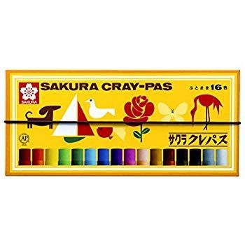 ♥･未開封品 サクラクレパス クレパス 16色 ゴムバンド付き LP16R ar3p5n1