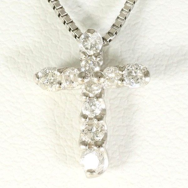 PT900 PT850 ネックレス ダイヤ 0.20 総重量約2.7g 約45cm