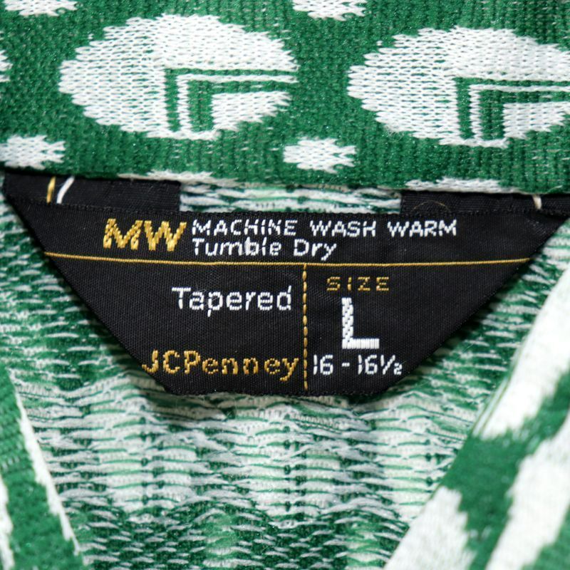 70s vintage J.C.Penney アトミック柄 ジャガード 半袖シャツ メンズ