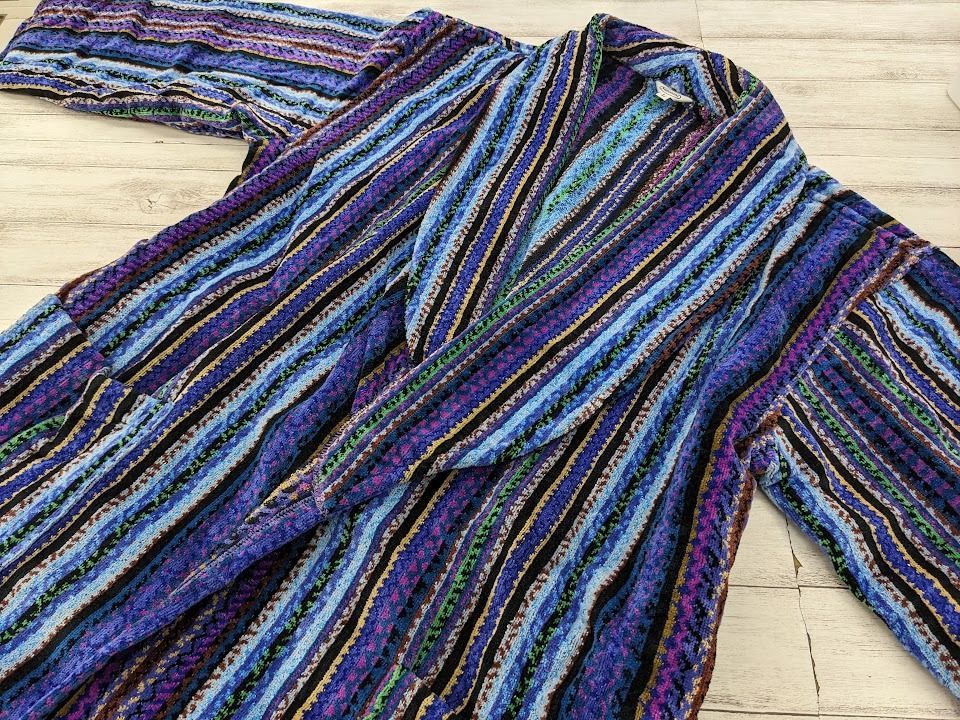 美品 MISSONI ミッソーニ ガウン ストリシア バスローブ 綿 L 日本製 VINTAGE 80s 90s 泰道リビング ライセンス タオル地 ユニセックス