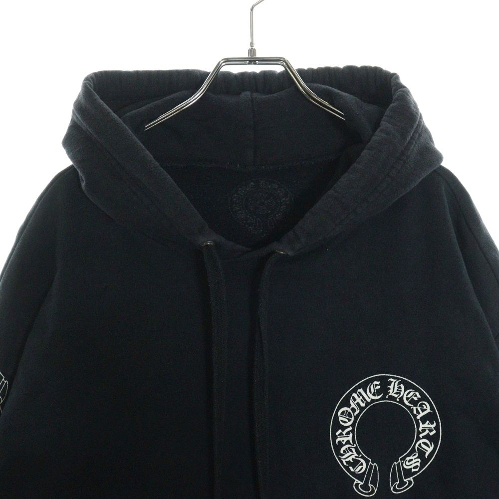 CHROME HEARTS 最新 マルチロゴ・ステンシル サイズL CHROME HEARTS (クロムハーツ) STENCIL HOODIE スリーブマルチ