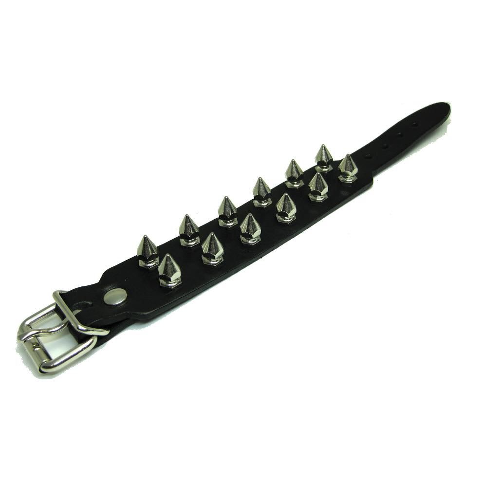 スモールスパイクスタッズ レザー リストバンド 3×2ROW 301SPN】新品 2連 スパイクスタッズ レザーリストバンド トゲトゲ 腕輪