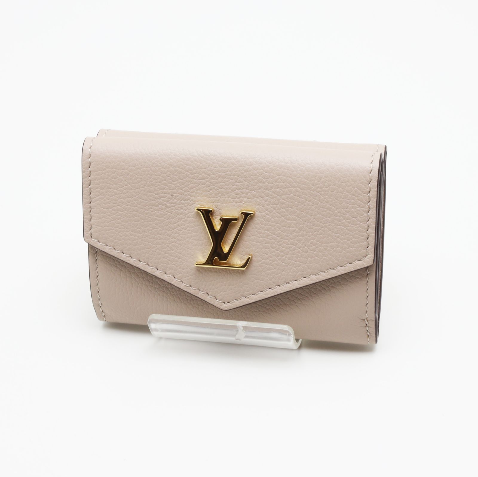 ルイ ヴィトン モノグラム 三つ折り財布 ホワイト 白 エナメル LOUIS