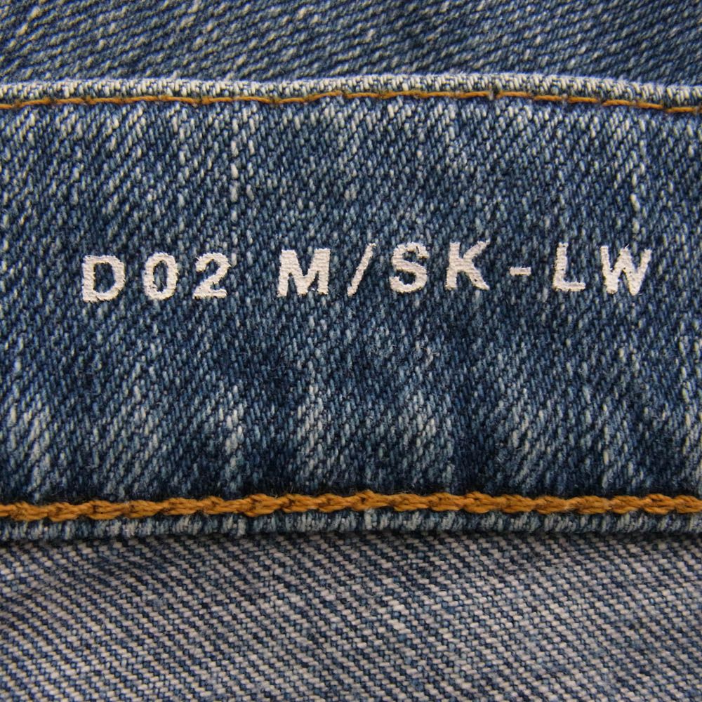SAINT LAURENT サンローラン 17SS 456694 Y806K 国内正規品 スタッズ レザーパッチ ダメージ加工 デニム パンツ インディゴブルー系 M【中古】 SAINT LAURENT サンローラン 17SS 456694 Y806K 国内正規品 スタッズ