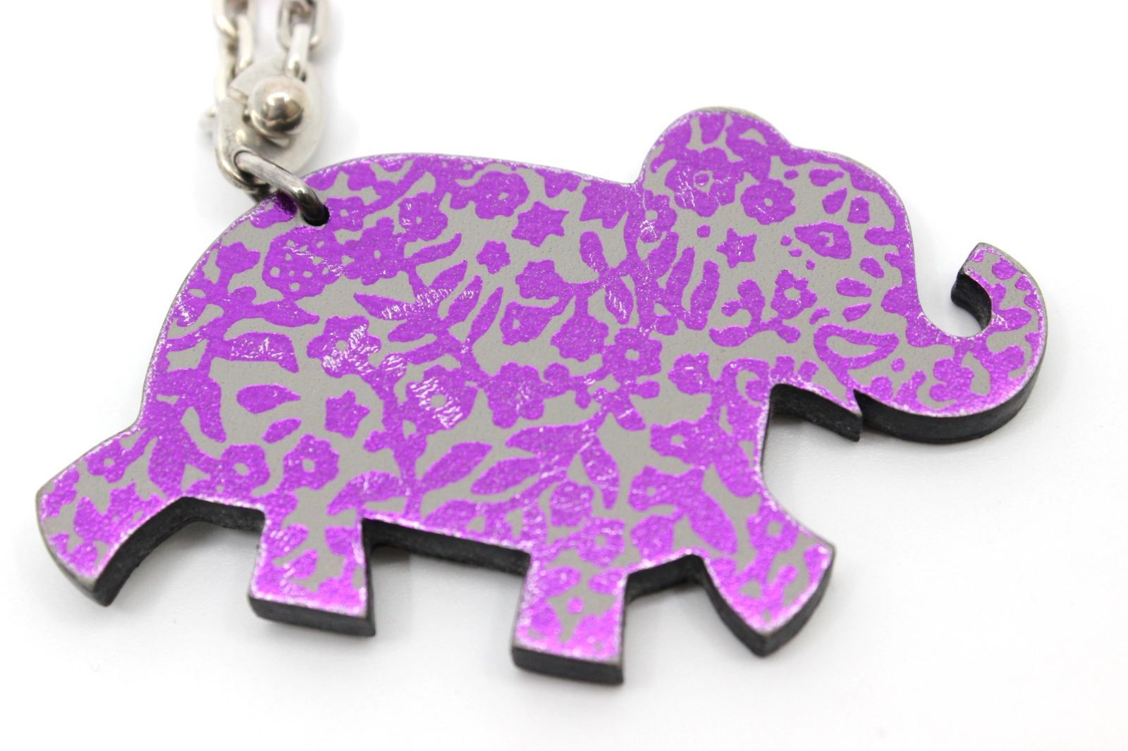 エルメス エレファント 象 チャーム キーホルダー レザー チェーン