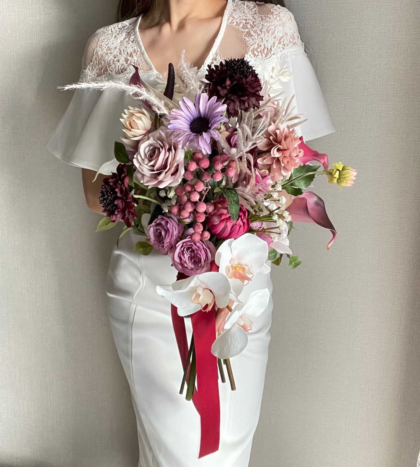 アーティフィシャルフラワーブーケ ウェディングブーケ 結婚式