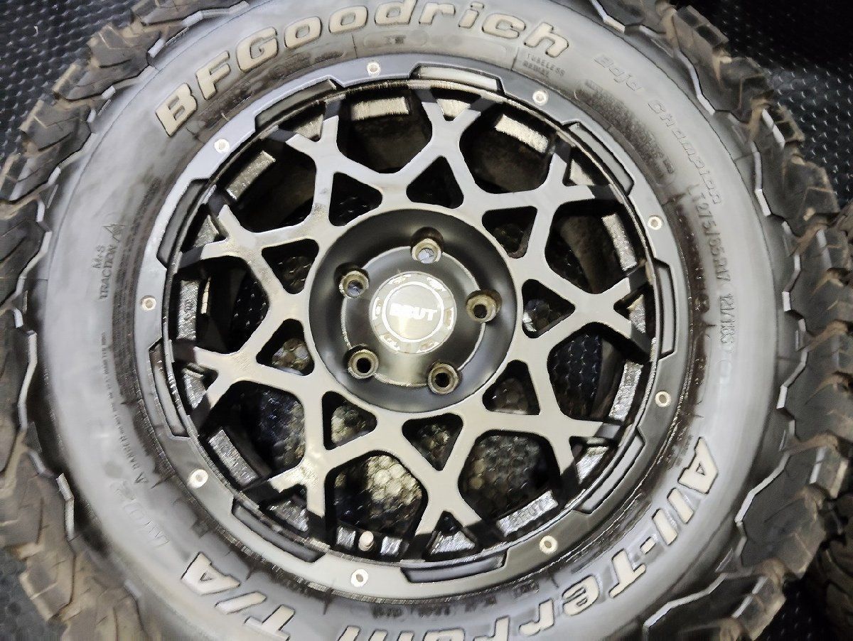 BF Goodrich All-Terrain T A KO2 LT275 65R17 夏タイヤ BRUT BR-55 17inch 7.5J5HPCD127 40 21～22年製 バリ溝 ラングラー VTY991FD