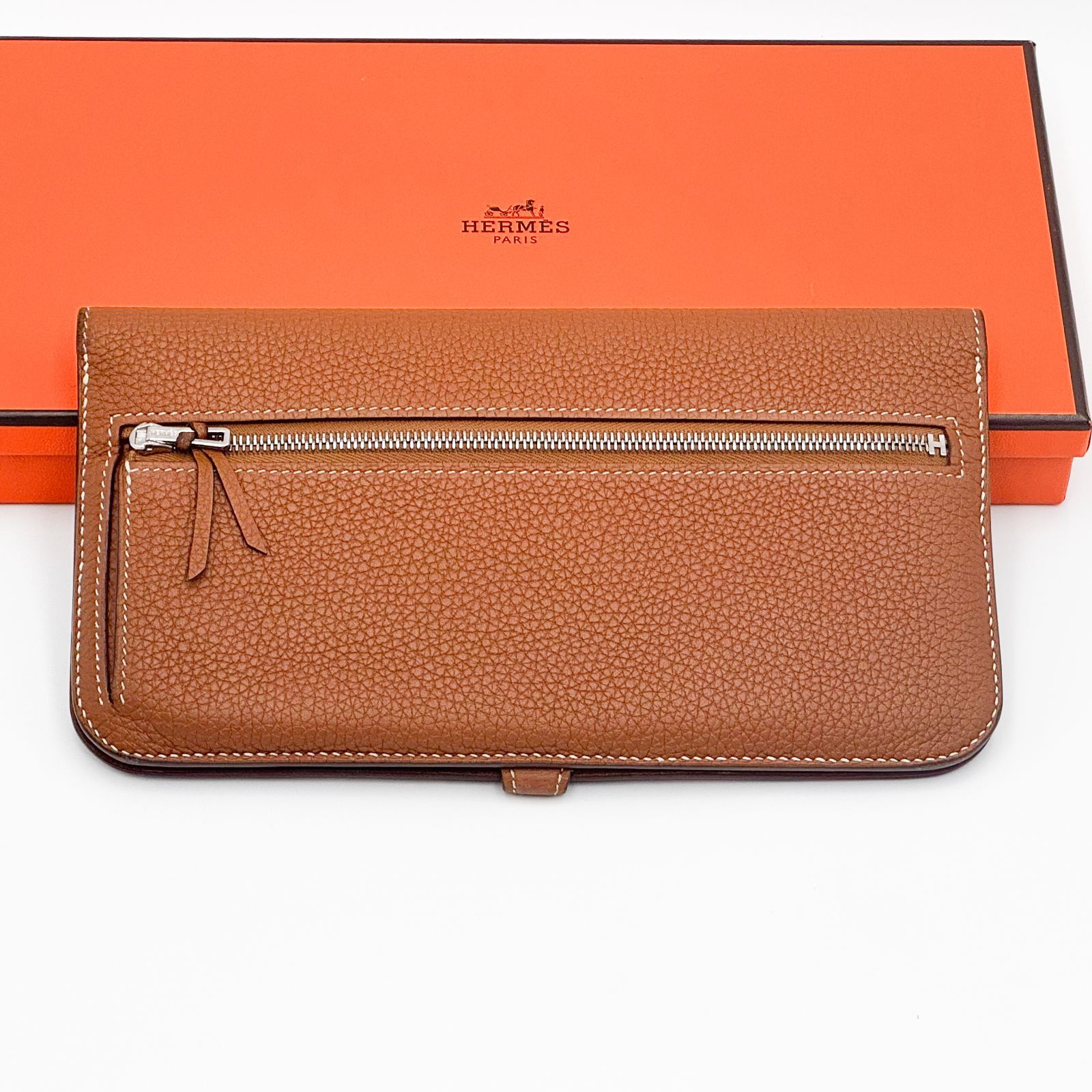 HERMES / ドゴンロング エトゥープ トゴ 長財布 C刻印