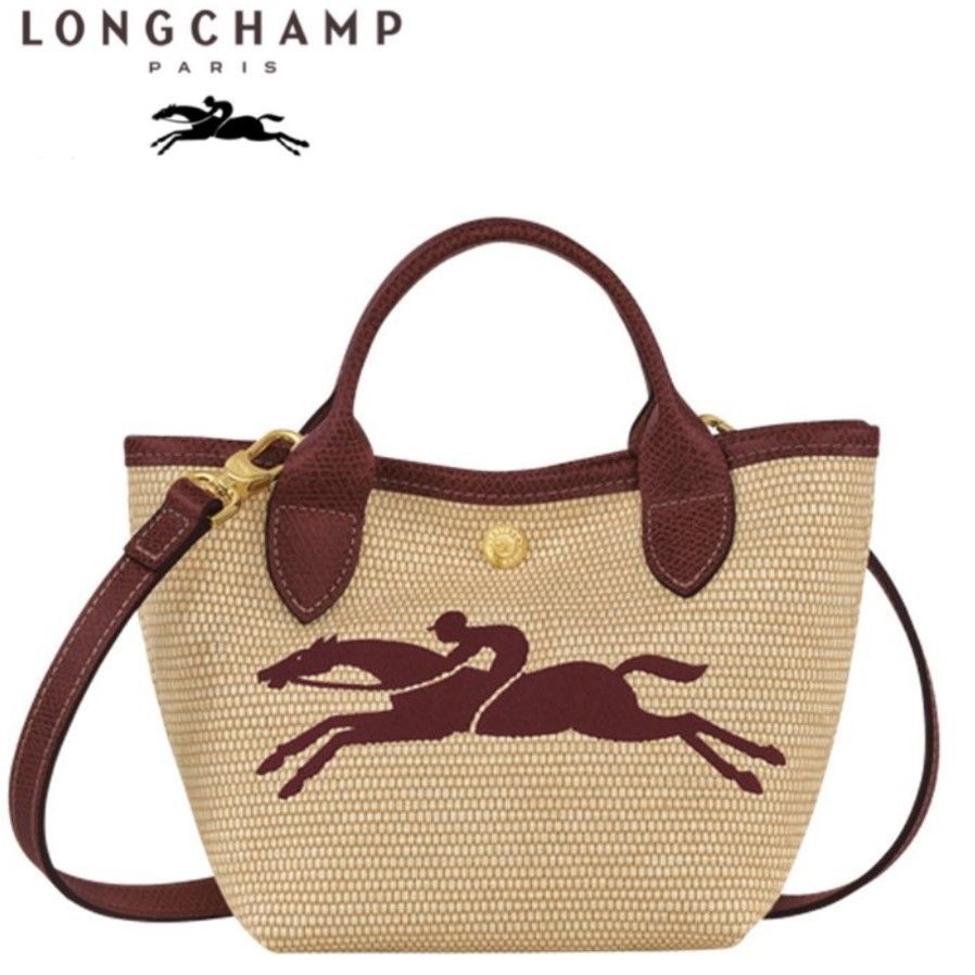 新品】LONGCHAMP プリアージュ 最新作 XSバケットカゴバックワイン-