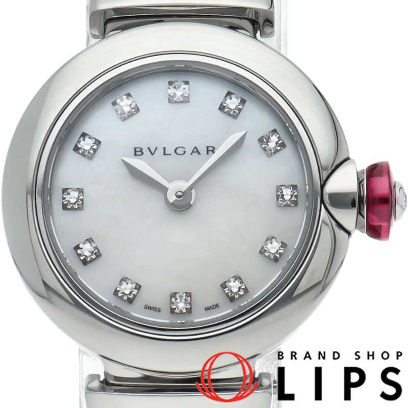 ブルガリ ピッコラ ルチェア レディース時計 12Pダイヤ シェル LU23WSS  
