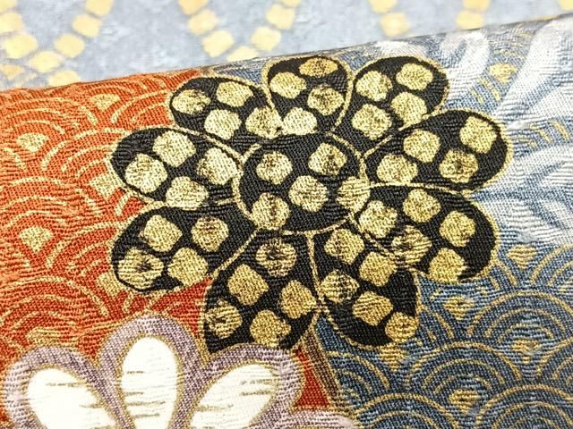 平和屋着物▽上質な小紋 単衣 舞花文 正絹 逸品 DAAQ4508az