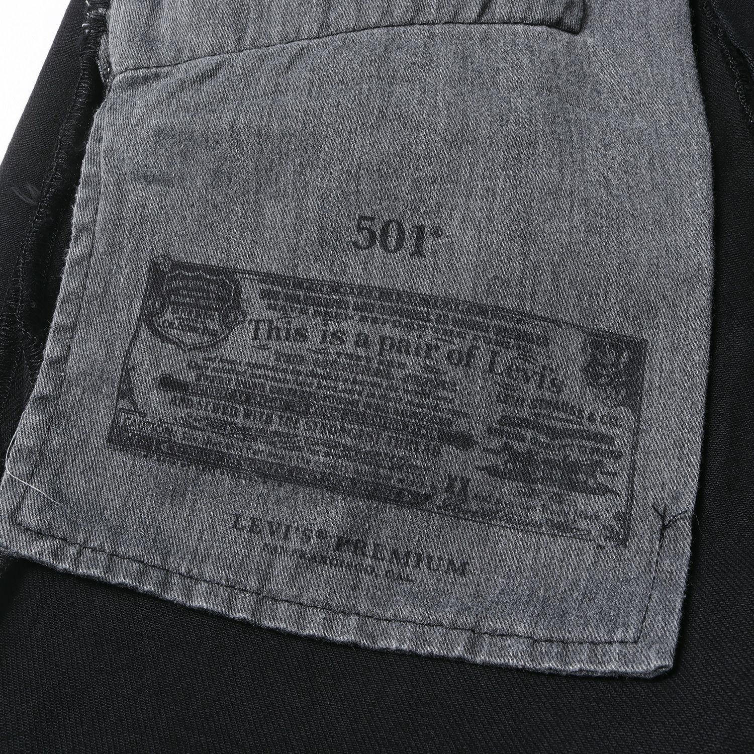 美品 Levis リーバイス デニム パンツ サイズ:31×32 PREMIUM 501Big E 後染めブラック デニムパンツ 00501-0165 ブラック 黒 ボトムス ジーンズ ジーパン【メンズ】