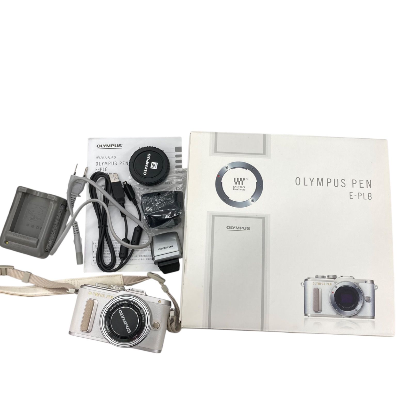 186000 現状品 OLYMPUS PEN Lite E-PL8 ホワイト - メルカリ