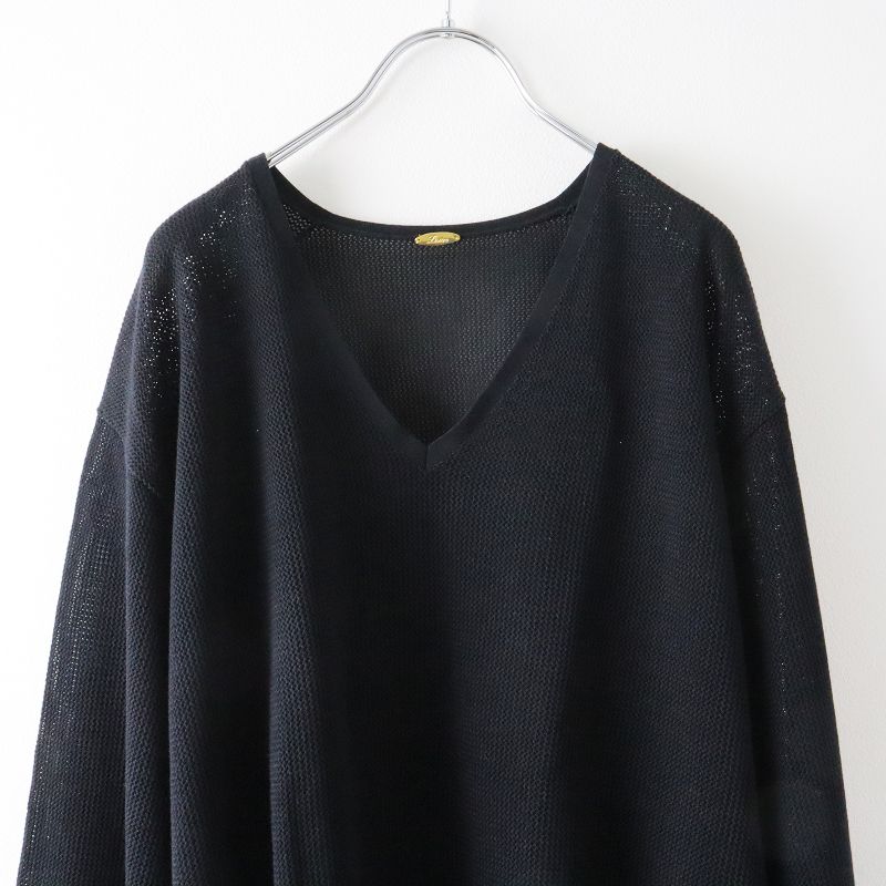 美品 2023 L'Appartement アパルトモン PIMA COTTON SILK VNECK KNIT ピマコットンシルクVネックニットトップス/クロ【2400013460132】  - メルカリ