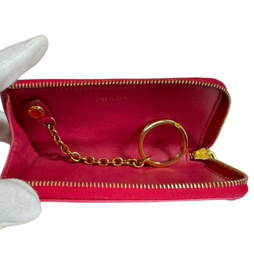 プラダ サフィアーノ キーケース レザー 1PP026 レディース PRADA 中古  