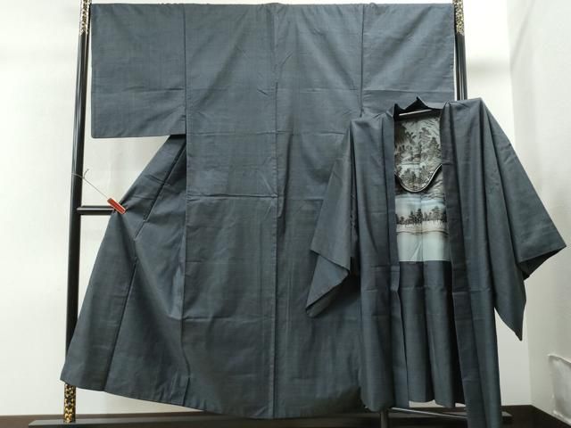 平和屋着物●男性 本場大島紬 アンサンブル 100亀甲 総詰め 正絹 CAAS6828yc