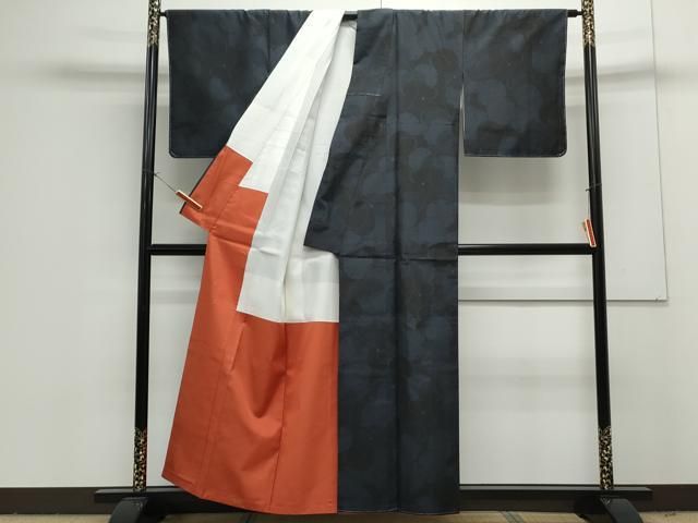 平和屋着物●本場大島紬　雪輪唐草文　正絹　逸品　未使用　CAAS9345th 平和屋着物○本場大島紬 雪輪唐草文 正絹 逸品 未使用 CAAS9345th