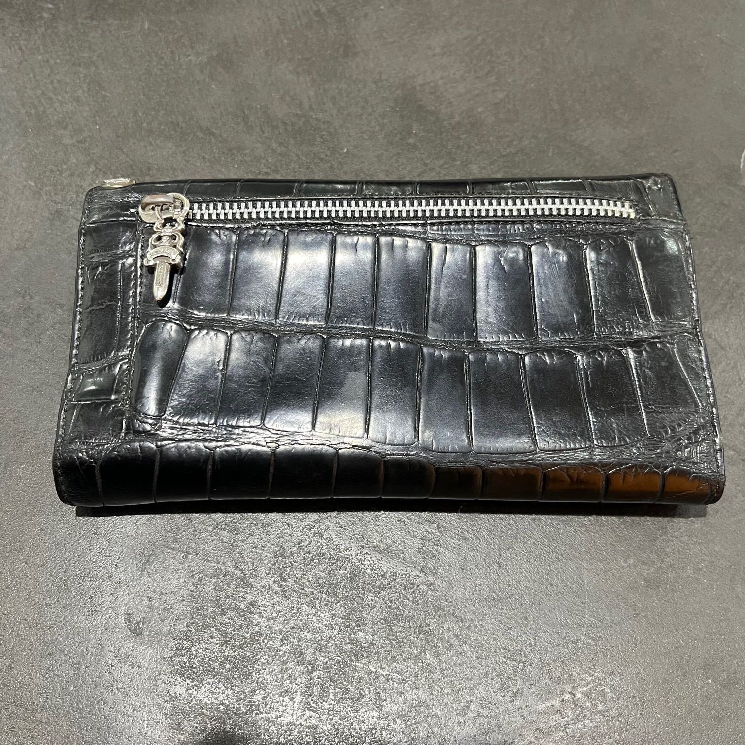 インヴォイス原本付き 国内正規 CHROME HEARTS Wave Cross Ball Wallet