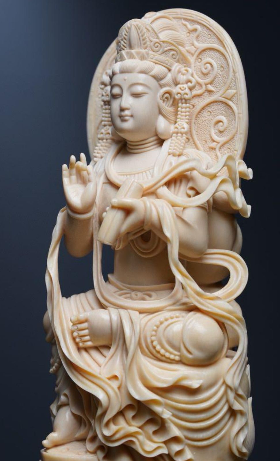 天然マンモス牙美しい手作り彫刻普賢菩薩 置物 天然マンモス牙美しい手作り彫刻普賢菩薩 置物 - メルカリ