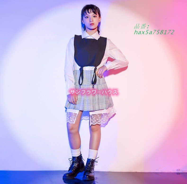 女の子 ダンス衣装 黒 セットアップ レディース ダンススーツ K-POP 衣装大人 HIPPOP シャツ ヒップホップ ジャズダンス hax5a758172