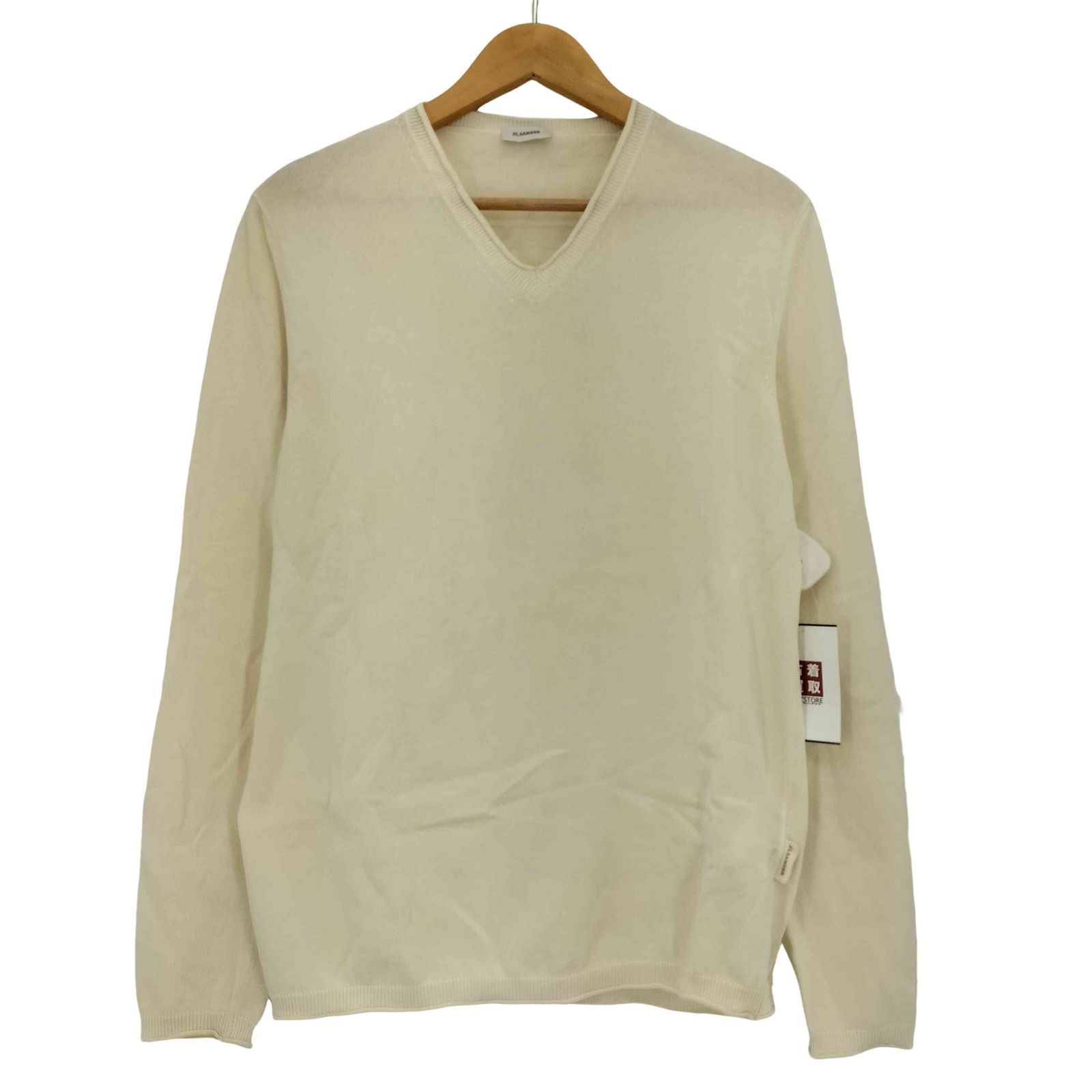 ジルサンダー JIL SANDER Vネック コットンニット メンズ 48 - メルカリ