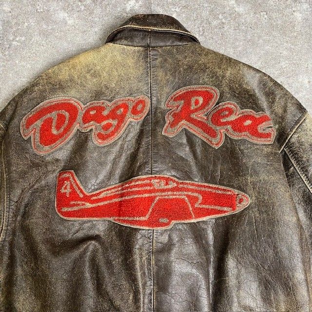 AVIREX TYPE A-2 レザーフライトジャケット Dago Red AVIREX 1980's DAGO RED TYPE A-2 レザージャケット ブルゾン