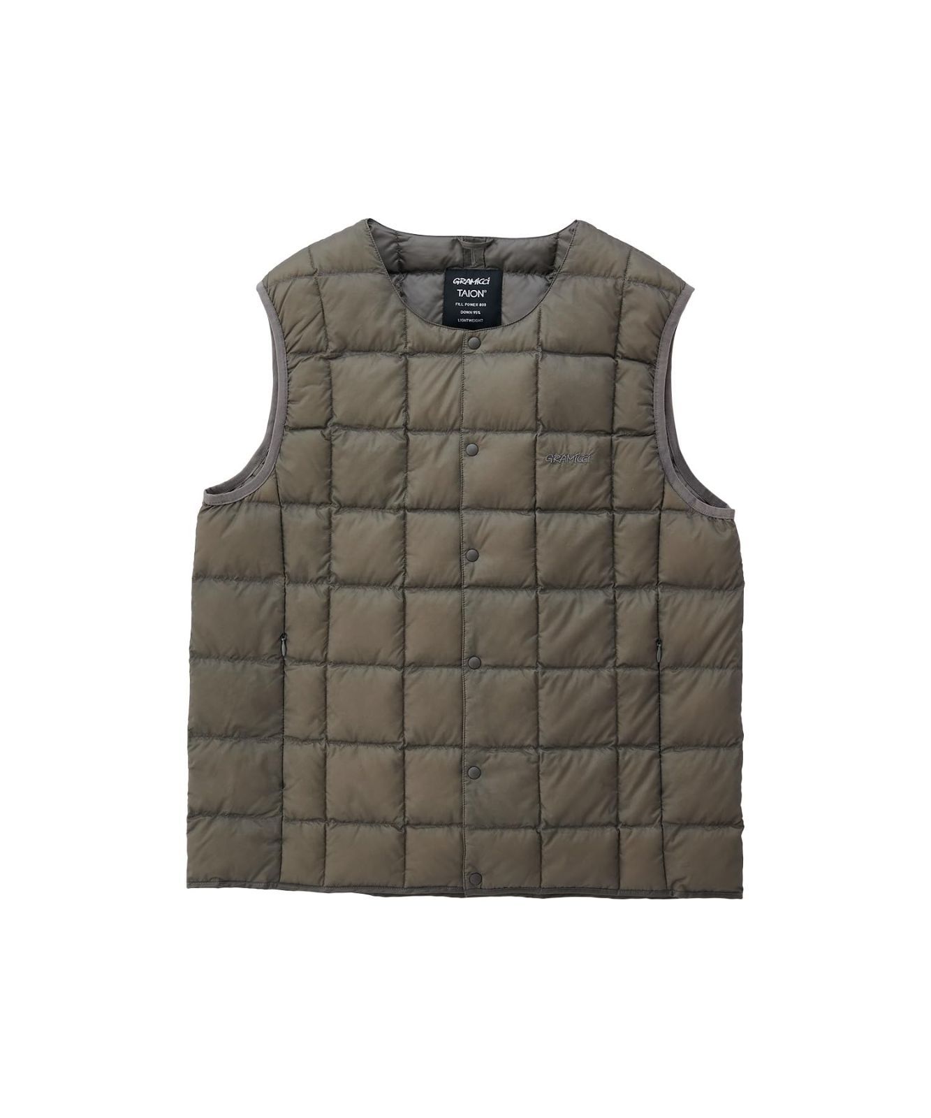 Size:XL_Color:STONE GREY [グラミチ] TAION INNER DOWN VEST