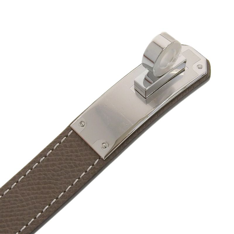 新品未使用エルメス ケリーベルト エプソン エトゥープ　W刻印 新品 エルメス ケリーベルト エトゥープ/ピンクゴールド金具 エプソン